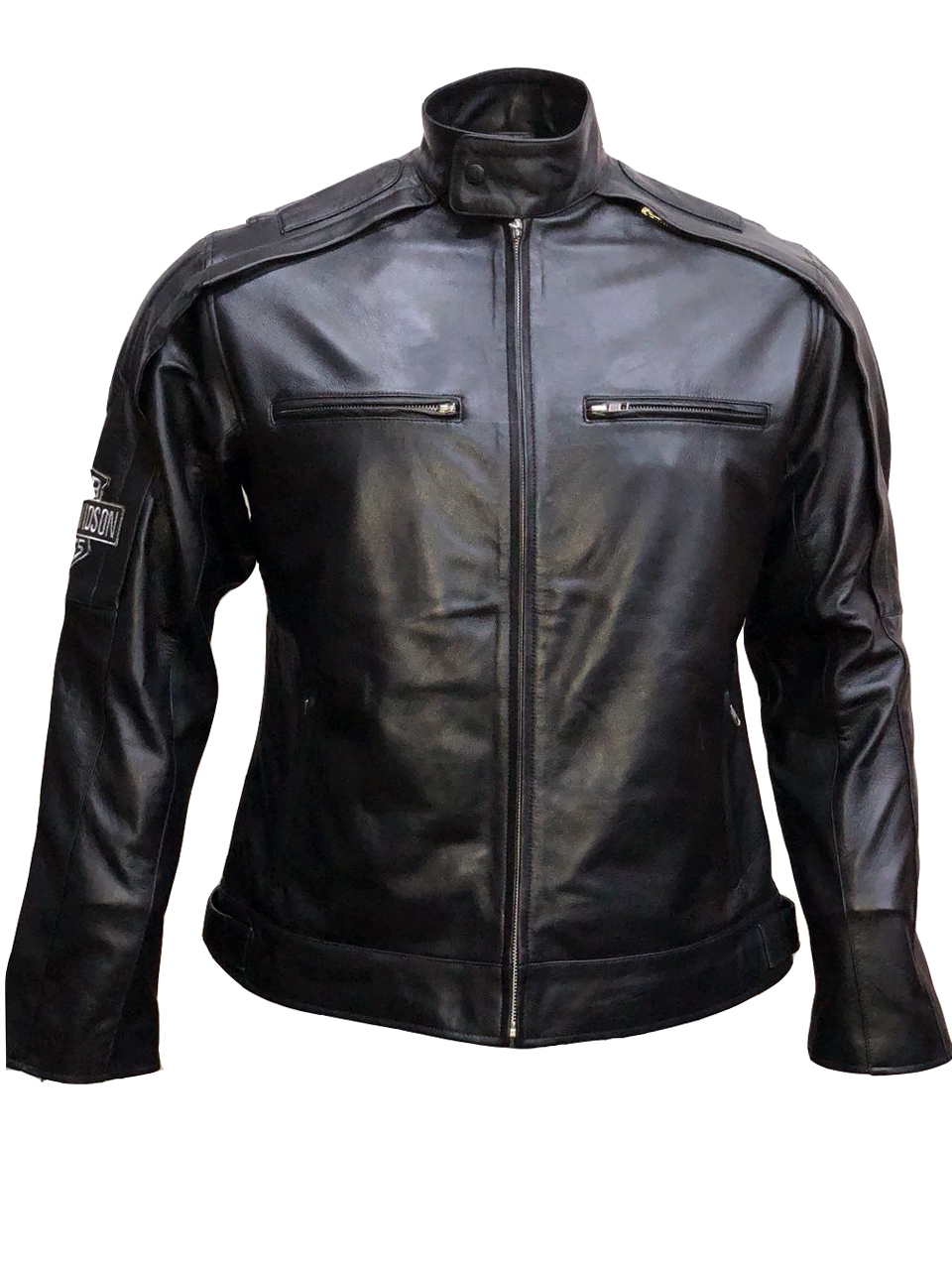New Men's Harley Davidson Reflective Willie G Skull Leather Jacket